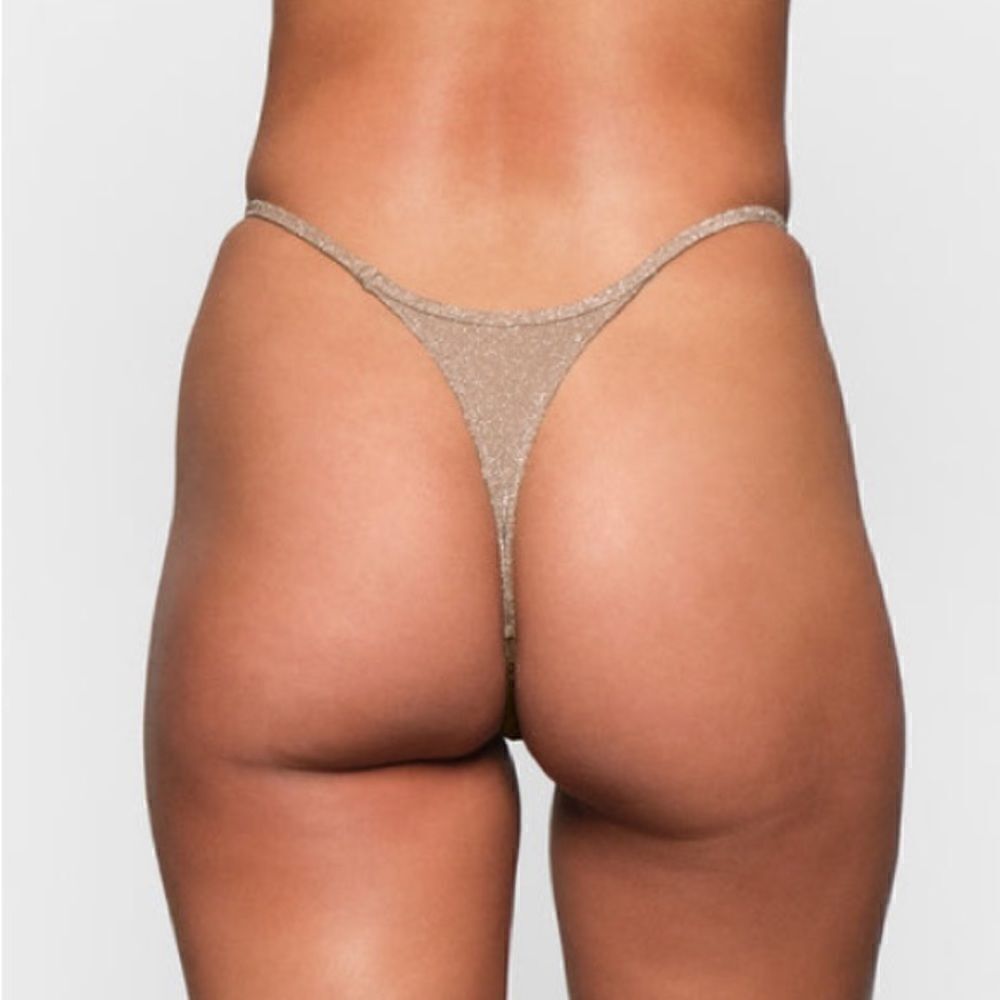 Skims glitter swim string thong XXs